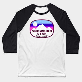 Ski Snowbird Utah Skiing Winter Sports Snowboarding Baseball T-Shirt